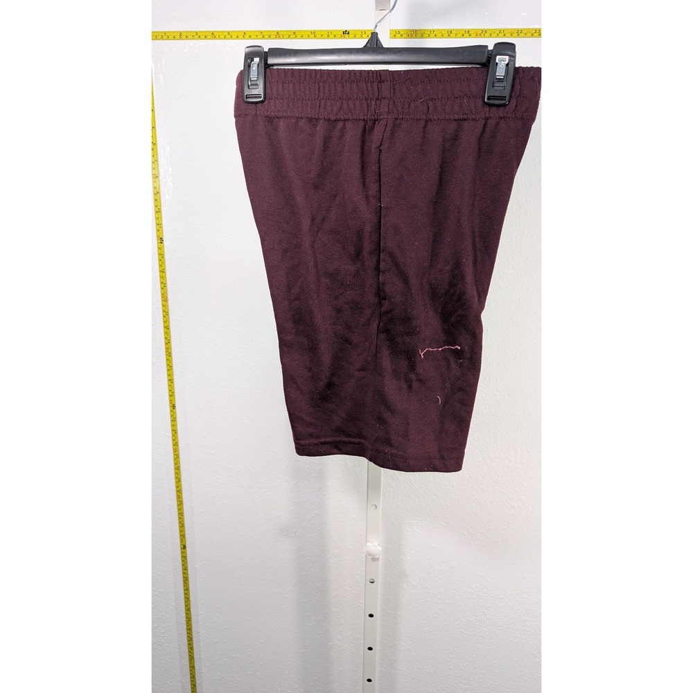 Unbranded‎ Mens Maroon Athletic Fleece Shorts Elastic Waist Burgundy Size S